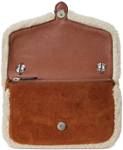 Ralph Lauren Bradley Small Suede Crossbody Bag In Brown