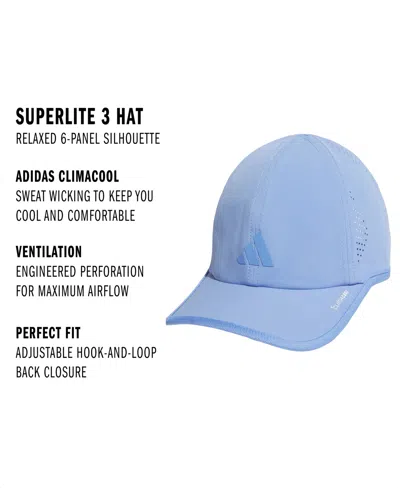 Adidas Originals Women's Superlite 3 Stripe Adjustable Hat In Blue