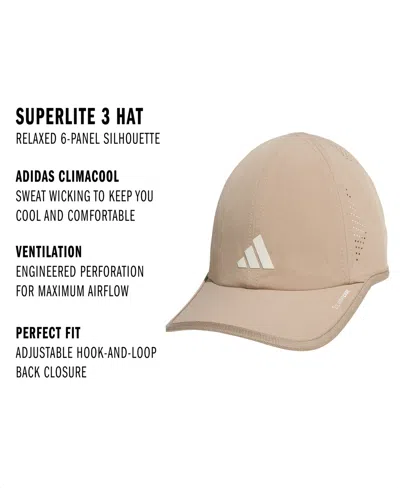Adidas Originals Women's Superlite 3 Stripe Adjustable Hat In Brown