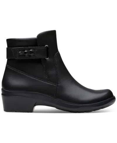 Clarks Collection Women's Angie Serena Wedge Booties In Black