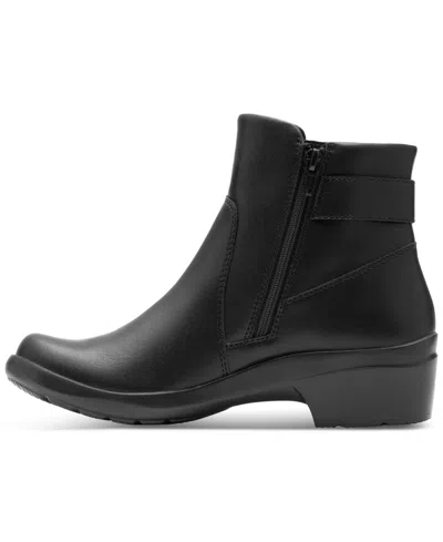 Clarks Collection Women's Angie Serena Wedge Booties In Black
