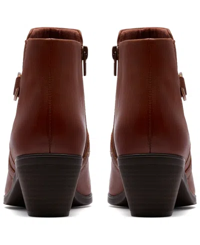 Clarks Collection Women's Emily2 Henley Wedge Booties In Brown