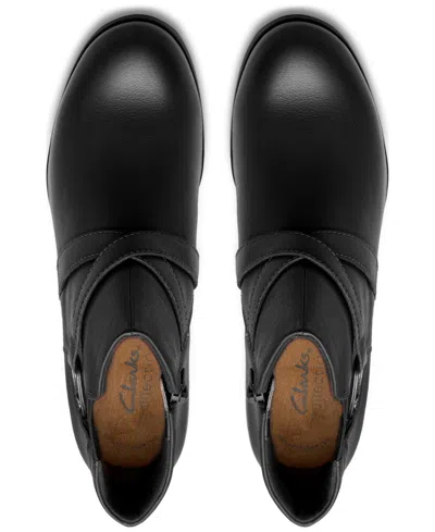 Clarks Collection Women's Emily2 Henley Wedge Booties In Black