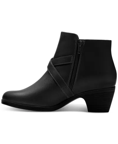 Clarks Collection Women's Emily2 Henley Wedge Booties In Black