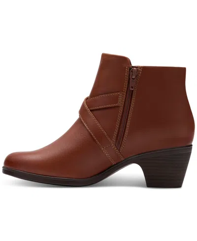 Clarks Collection Women's Emily2 Henley Wedge Booties In Brown