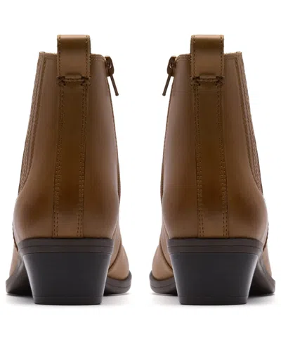 Clarks Collection Women's Danyelle Skip Block Heel Booties In Brown