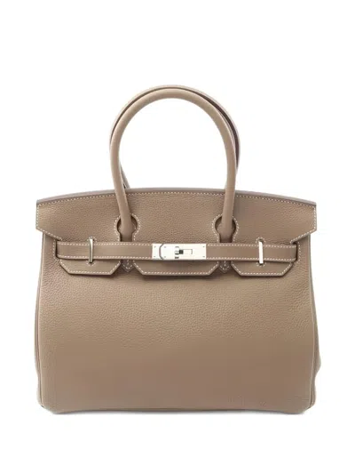 Pre-owned Hermes 2020 Birkin 30 Togo Leather Handbag In Neutral