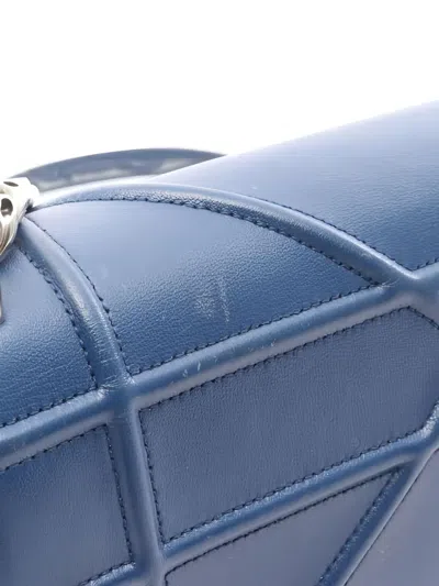 Pre-owned Dior 2010s Ama Leather Chain Shoulder Bag In Blue