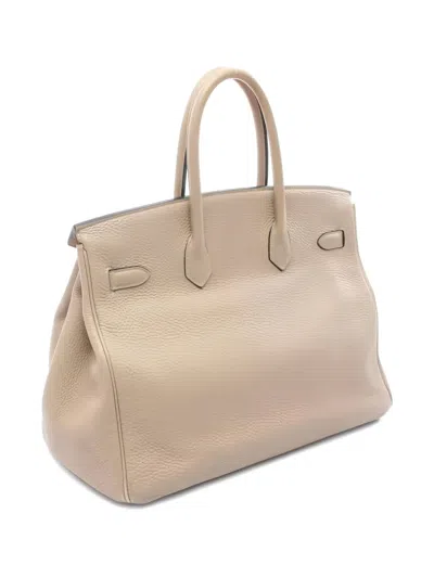 Pre-owned Hermes Birkin 35 Handbag In Neutral