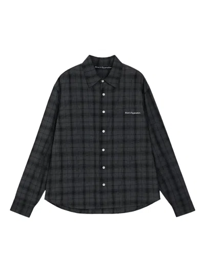 Rest&recreation Check-pattern Shirt In Black