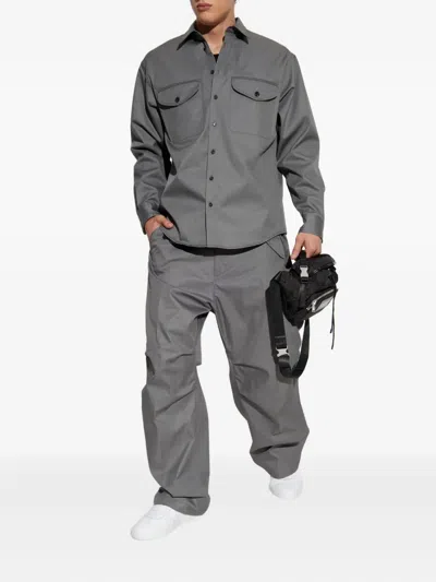 Dsquared2 Belt Loop Casual Pants In Gray