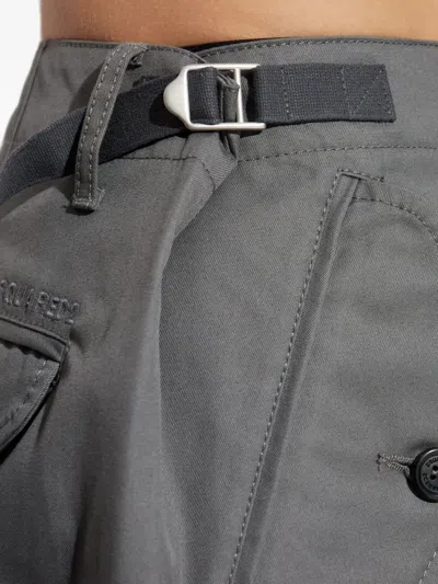 Dsquared2 Belt Loop Casual Pants In Gray