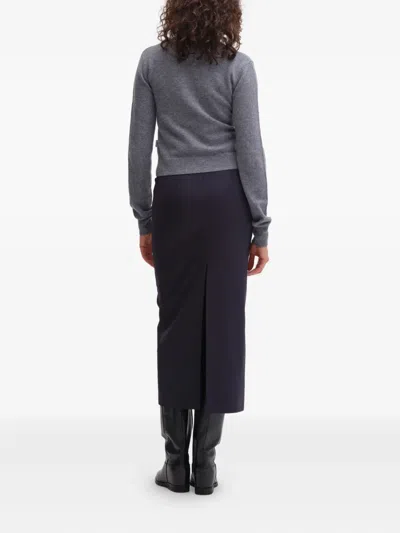 Remain Birger Christensen High-neck Button Cardigan In Gray