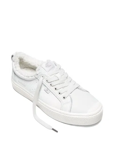 Cariuma Oca Shearling Sneakers In White