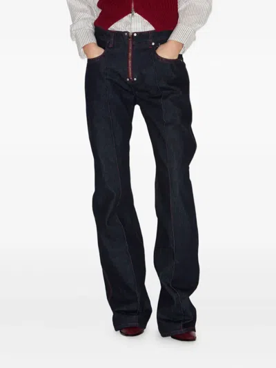 Isabel Marant High Waist Wide Leg Trousers With Button Detail In Black