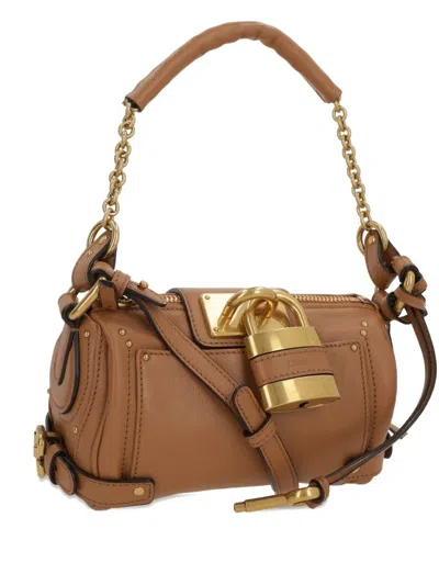 Chloé Chloe Women Biscuit Leather Small Paddington Shoulder Bag In Brown