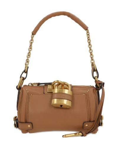 Chloé Chloe Women Biscuit Leather Small Paddington Shoulder Bag In Brown