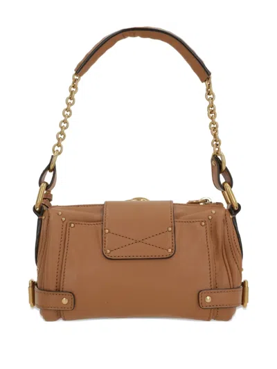 Chloé Chloe Women Biscuit Leather Small Paddington Shoulder Bag In Brown