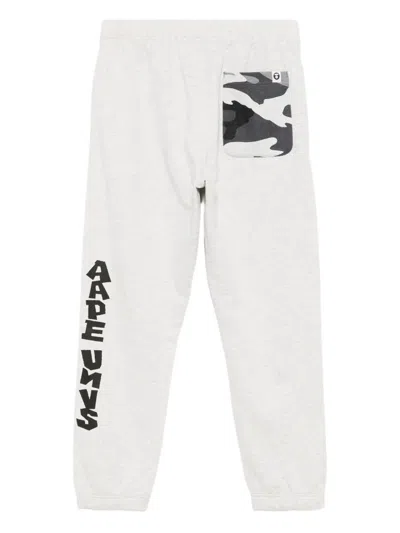 Aape By A Bathing Ape Logo-patch Track Pants In White