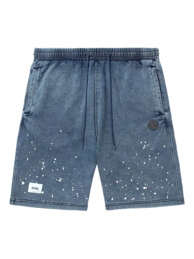 Alpha Industries Denim Shorts In Blue
