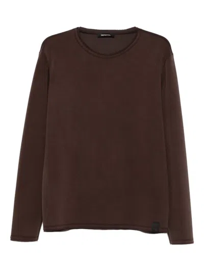 Imperial Long-sleeve Cotton T-shirt In Brown