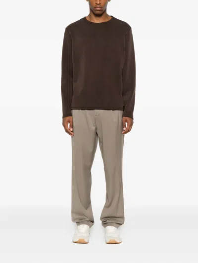 Imperial Long-sleeve Cotton T-shirt In Brown