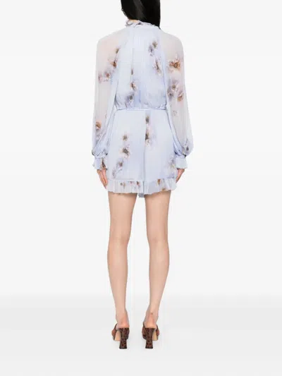 Zimmermann Hypnotic Mini Dress In Purple