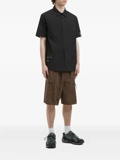 Alpha Industries Logo-patch Bermuda Shorts In Brown