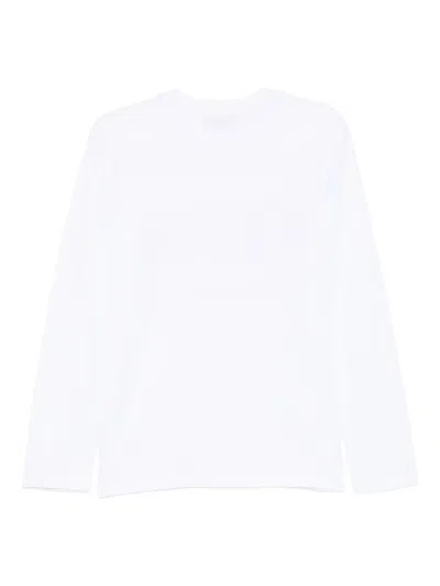 Msgm Long-sleeved T-shirt In White