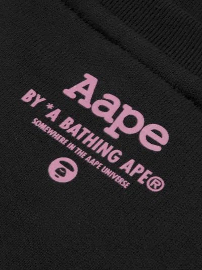 Aape By A Bathing Ape Camouflage-embroidered Sweatshirt In Black