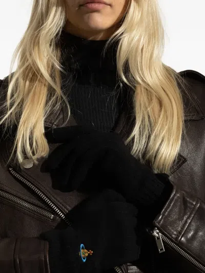 Vivienne Westwood Cashmere Gloves In Black