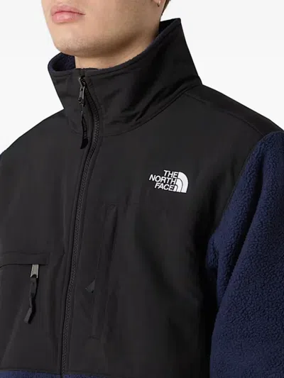 The North Face Logo Vertical Collar Grab Velvet Casual Jacket In Black