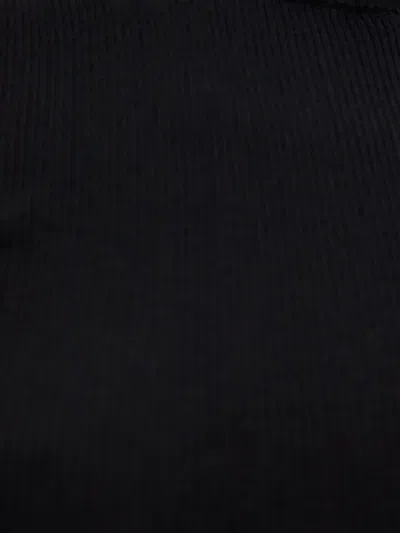 Max Mara Short-sleeved Wool Turtleneck Top In Black