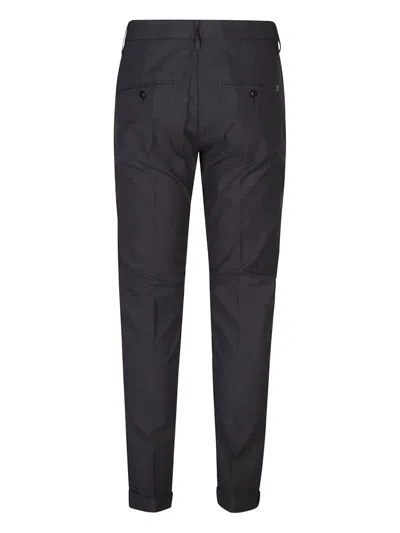 Dondup Cuffed Cotton Pants In Black