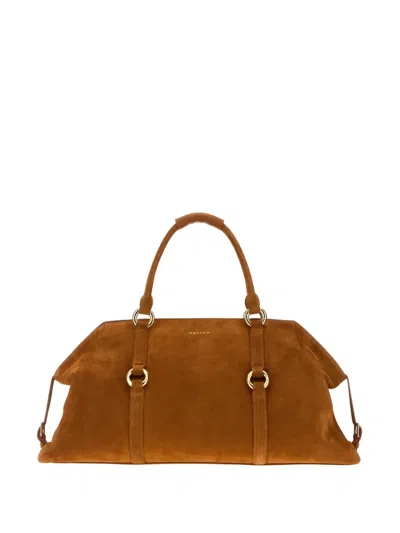 Alexander Mcqueen Farringdon Maxi Handbag Structured Shape In Brown
