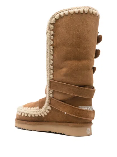 Mou Eskimo 40 Buckle Straps Boots In Brown