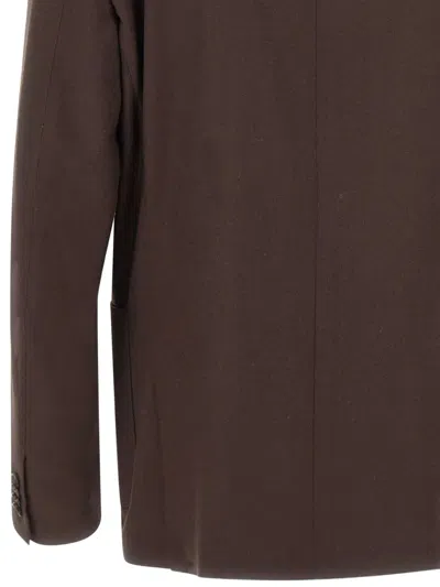 Corneliani Two-button Patch-pocket Blazer In Brown