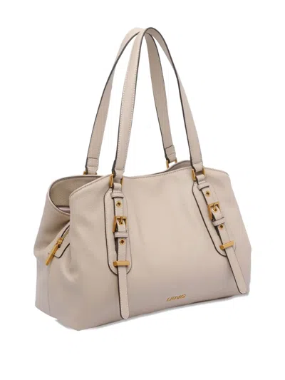 Liu •jo Chic Satchel Bag With Buckle And Handles In Neutral