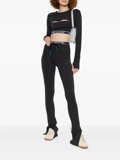 抽绳开衩裤脚长裤