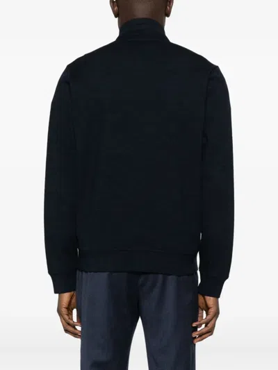 Corneliani Zip-front Knitted Cardigan In Black