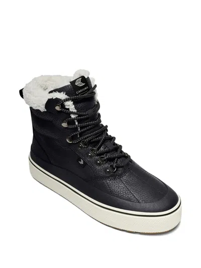 Cariuma Ibira Lace-up Shearling-lined Boots In Black