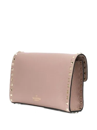 Valentino Garavani Valentino Small Shoulder Bag Rockstud In Brown