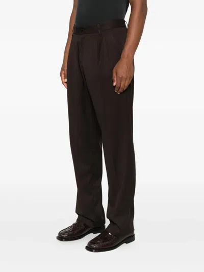 Imperial Dart-detail Trousers In Brown