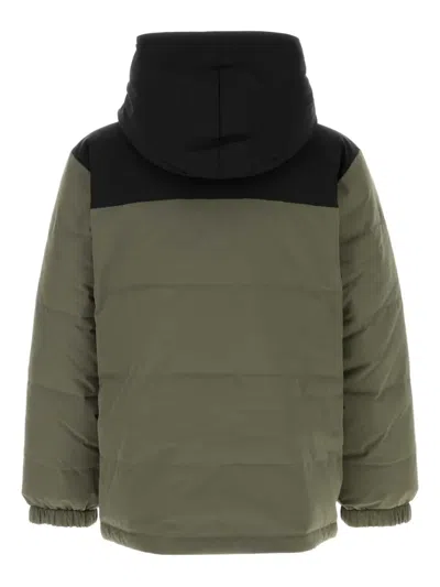 Apc A.p.c. Sage Green Stretch Polyester Reversible Padded Jacket In Green