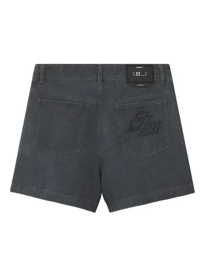 正面拉链口袋短裤