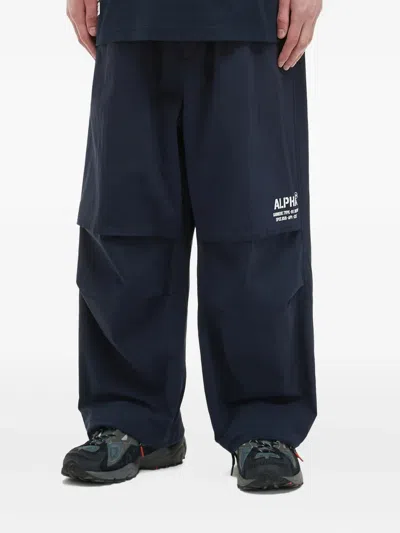 Alpha Industries Layered Drawstring Trousers In Blue