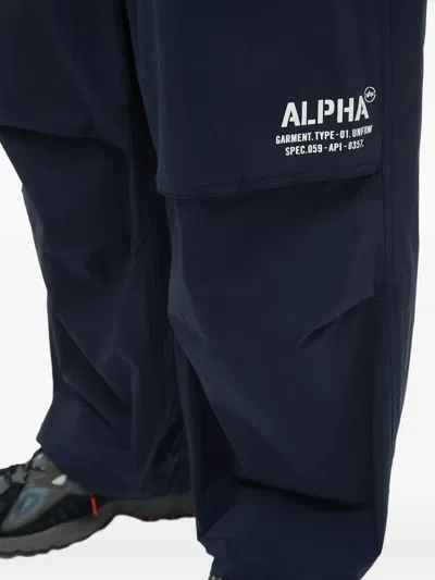Alpha Industries Layered Drawstring Trousers In Blue