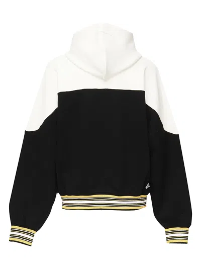 Pdf Channel Giulio Hooded Colour-block Cotton Sweatshirt In Black