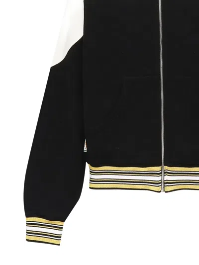 Pdf Channel Giulio Hooded Colour-block Cotton Sweatshirt In Black