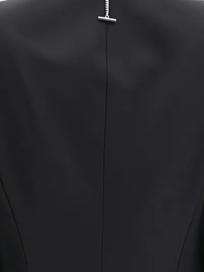 Alexander Mcqueen Tailored Jacket With Notched Lapels And Padded Shoulders In Black